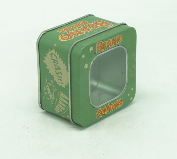 Empty Square Tin Can With Window