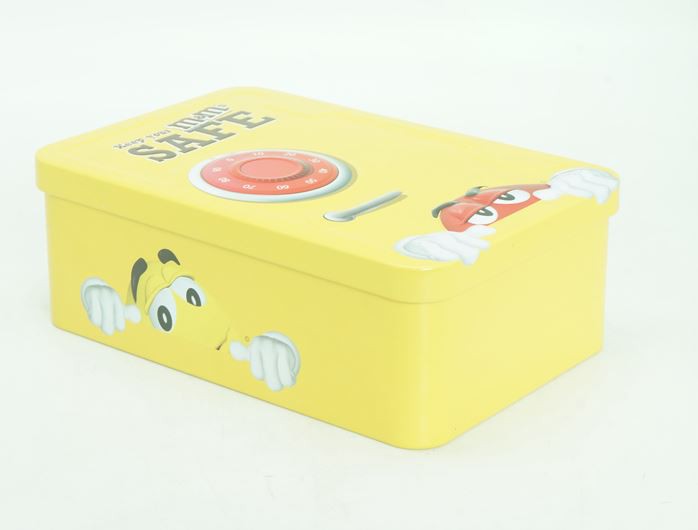 MMS Chocolate Tin Box With Hinged Lid