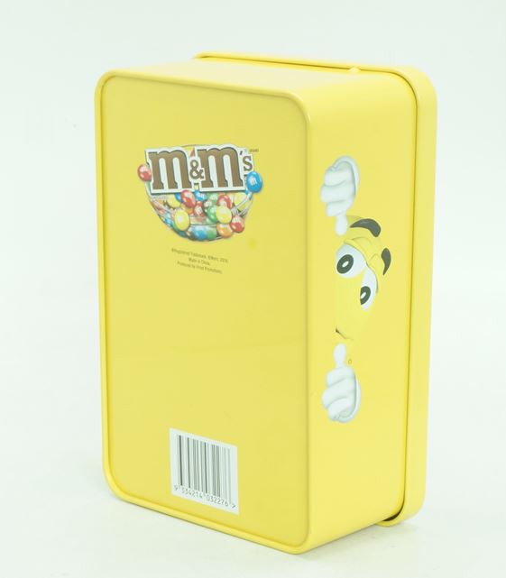MMS Chocolate Tin Box With Hinged Lid